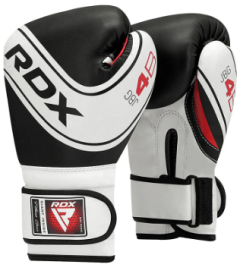 BOXING GLOVE KIDS WHITE/BLACK 6oz