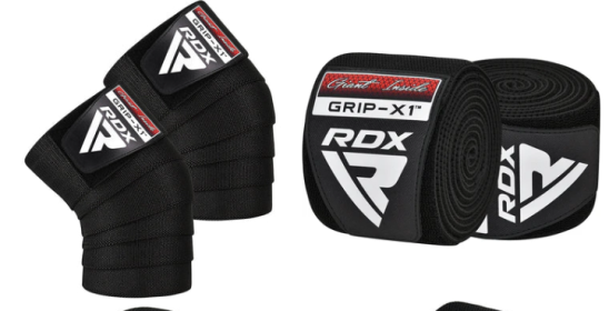 GYM KNEE WRAPS K1 FULL BLACK