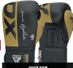 BOXING GLOVES REX F4 GOLDEN/BLACK (size: 10oz)