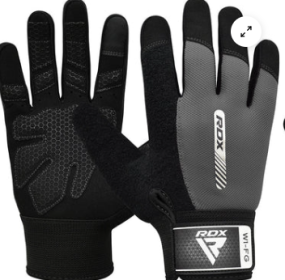 GYM WEIGHT LIFTING GLOVES W1 FULL GRAY PLUS (size: M)