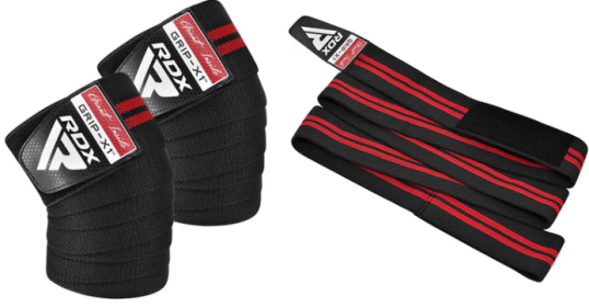 GYM KNEE WRAP R11 (Color: Black/Red)