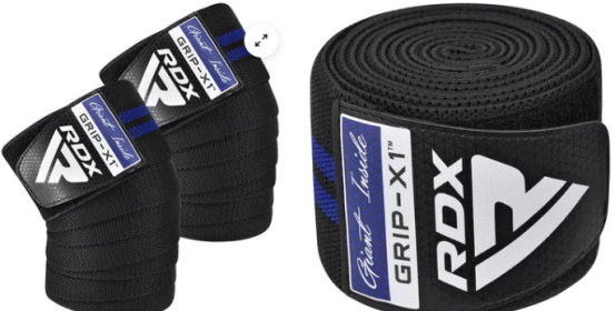 GYM KNEE WRAP R11 (Color: Black/Blue)