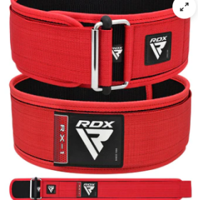 WEIGHT LIFTING STRAP BELT RX1 RED (size: M)