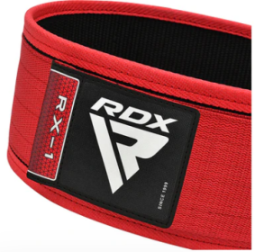 WEIGHT LIFTING STRAP BELT RX1 RED (size: S)