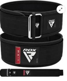 WEIGHT LIFTING STRAP BELT RX1 BLACK (size: M)