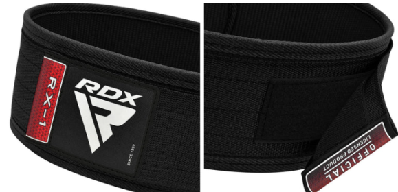 WEIGHT LIFTING STRAP BELT RX1 BLACK (size: XL)