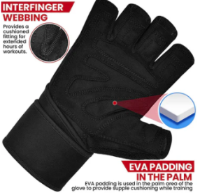 GYM GLOVE MICRO BLACK PLUS (size: L)