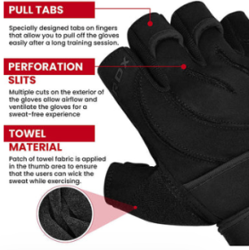 GYM GLOVE MICRO BLACK PLUS (size: M)