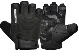 GYM TRAINING GLOVES T2 HALF BLACK (size: M)