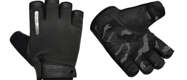 GYM TRAINING GLOVES T2 HALF BLACK (size: S)