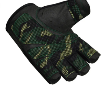 GYM TRAINING GLOVES T2 HALF ARMY GREEN (size: S)