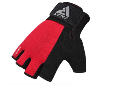 GYM WEIGHT LIFTING GLOVES W1 HALF RED PLUS (size: XL)