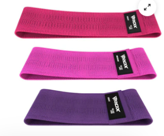 POLY COTTON FABRIC RESISTANCE BAND MULTI (Color: PURPLE SET (20828))