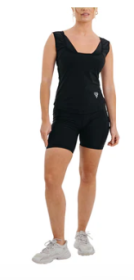 SWEAT WOMEN'S SHORTS W1 BLACK (size: 3XL)