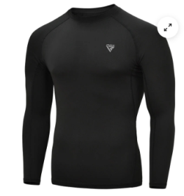 CLOTHING T15 COMPRESSION RASH GUARD BLACK FULL (size: S)