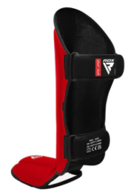 SHIN INSTEP MOLDED KING RED/WHITE (size: L)