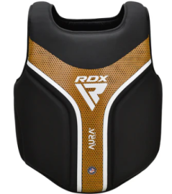 CHEST GUARD AURA PLUS T 17 (Color: BLACK/GOLDEN)