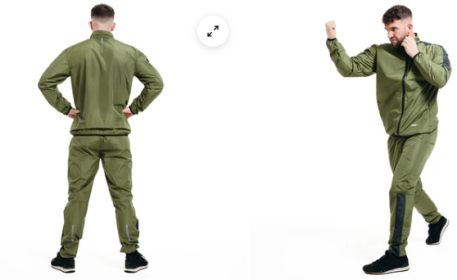 CLOTHING SAUNA SUIT C1 ARMY GREEN (size: 2XL)